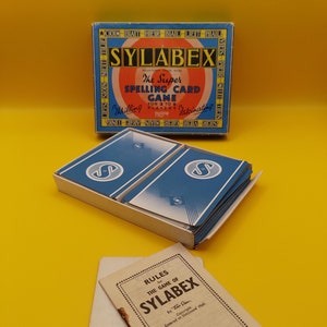 Vintage Pepys Kartenspiel 1940's Sylabex Made in England 40'er Jahre