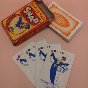 Vintage 1950er Kartenspiel, Bandsman Snap von Chiefton Produkte LTD Made in England 50er Jahre