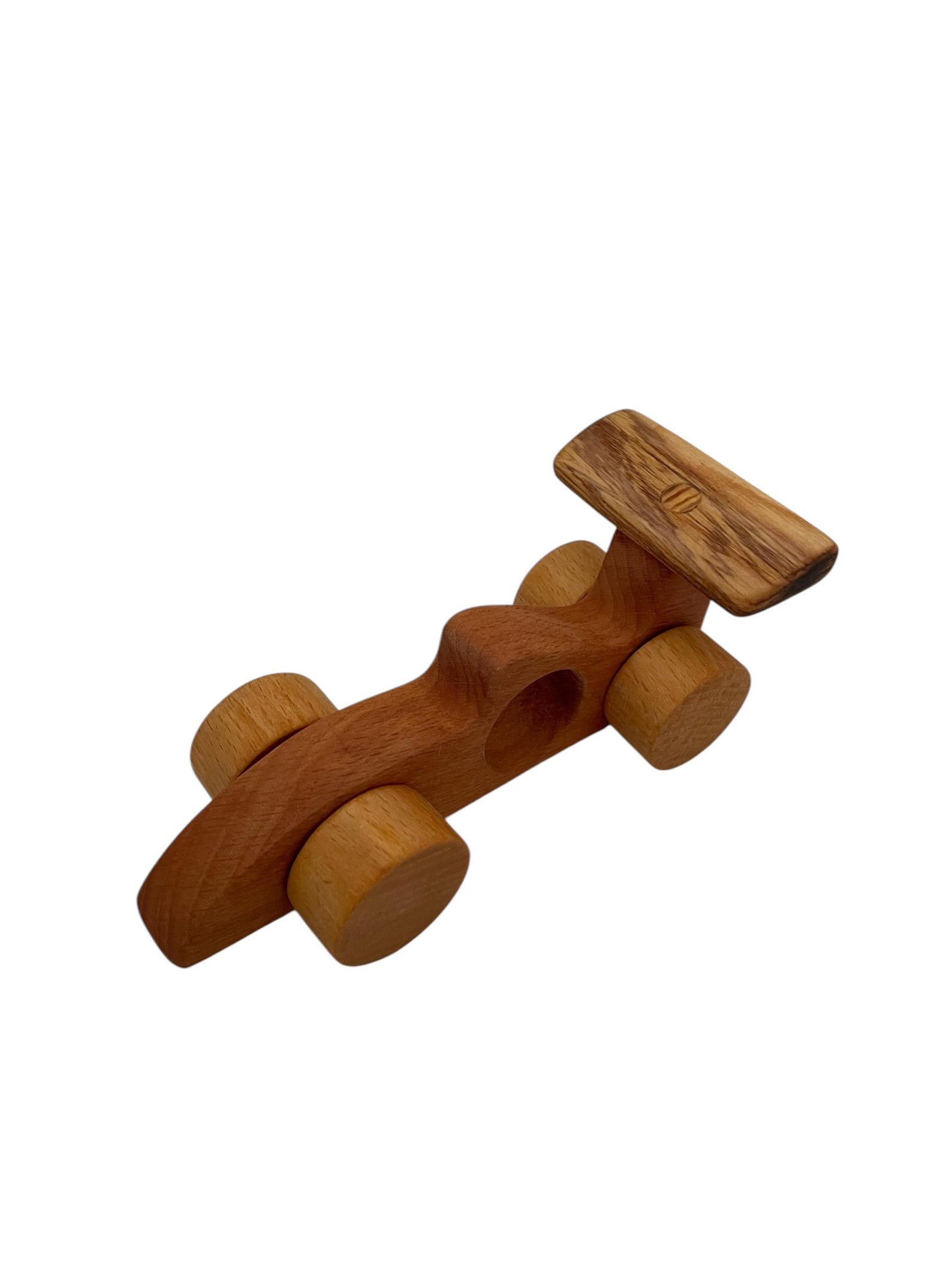 Natural wood large race car - Made in France