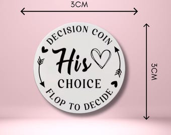 Funny His & Hers Decision Coin Gift, Couples Gift Idea, Relationship Gift, Anniversary Present, Sarcastic Gift for Boyfriend Girlfriend