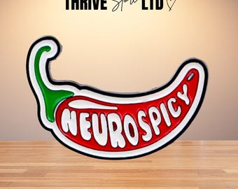 Pin de esmalte neuropicante: TDAH, autismo, neurodivergente