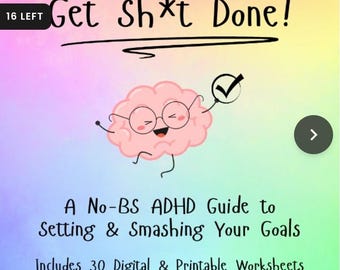 ADHD Goal Setting Guide: Get Sh*t Done, Digital Product, Digital Download, Overcome Procrastination