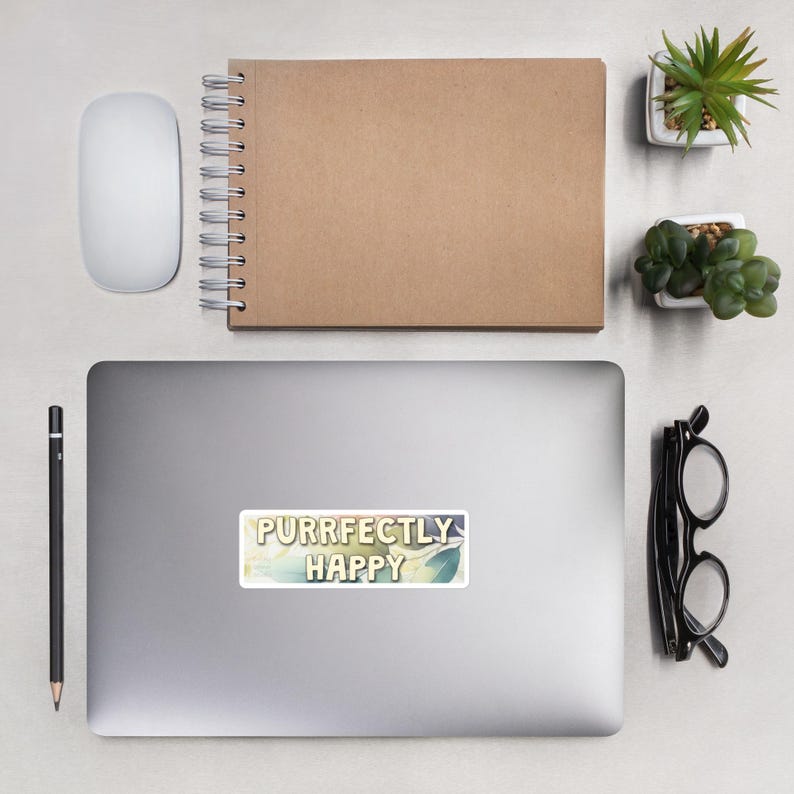 Photo inspiration: Gallery Detail: Cat Life Purrfectly Happy Funny Quote Sticker Cut