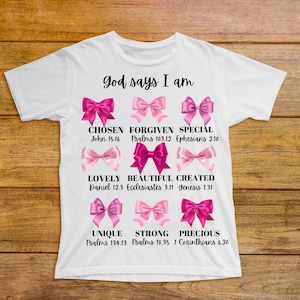 Kleinkind Gott sagt, ich bin Png | Mädchen Kleinkind Gott sagt, ich bin Png | Christian Kleinkind T-Shirt Png | christlichen Png | Kleinkinder T-Shirt | im trend Png