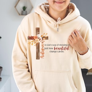 L'autunno è il modo di Dio di mostrarci che il cambiamento è meraviglioso / Christian Png / Design maglietta cristiana / Autunno Christian Png / Trending Png