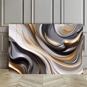 Black Marble Wall Art Gift-Tempered Glass Wall Art-Gold Abstract Wall Art-Tempered Glass Art-Glass Printing Art-Gold and Black Wall Decor