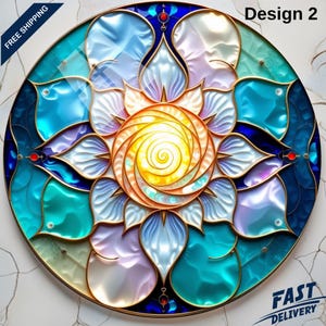 Vibrant Floral Mandala Tempered Glass Wall Art Round | Modern Lotus  Circular Glass Decor | Unique Home Gifts for Her Him | Sacred Geometry