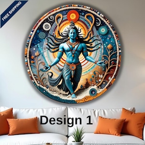 Lord Shiva Tempered Glass Wall Art -Lord Shiva Wall Art - Stunning Hindu Decor for Home - Spiritual Shiva Art for Meditation, Yoga Studio
