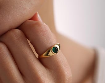 16-17mm Adjustable Personalized Tiny Birthstone Ring, Dainty Birthstone Ring, Personalized Jewelry, Ring for Women, Gift for her, Mom Gift