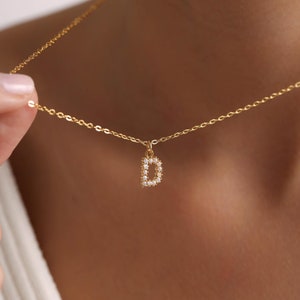 Gold Plated Pearl Initial Pendant Necklace, Custom Letter Necklace, Personalized Necklace, Gift for her, Christmas Gift, Every Day Necklace