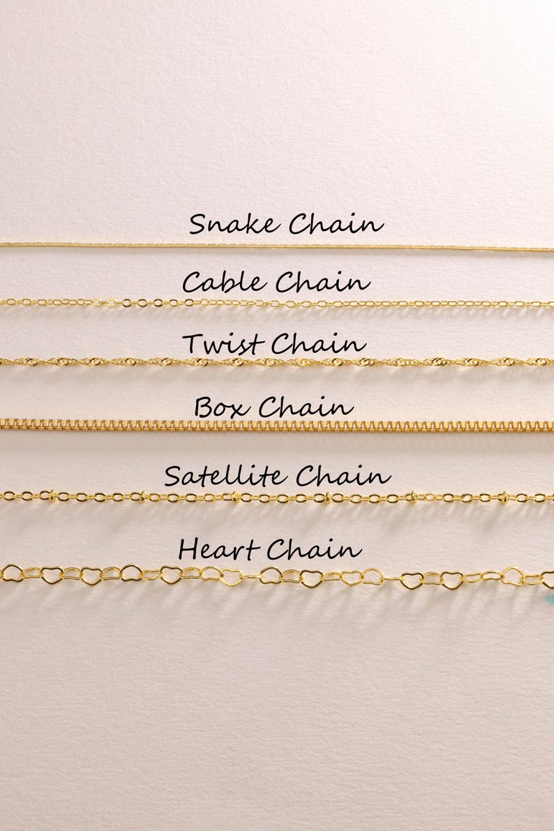 Gold Plated Snake Cable Twsit Box Satellite Heart Chain Necklace