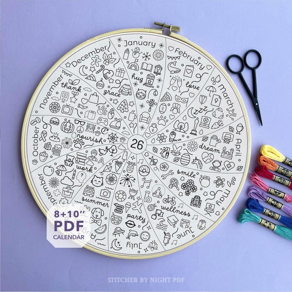 Journal Format:pdf Embroidery Journal 2026 - Etsy