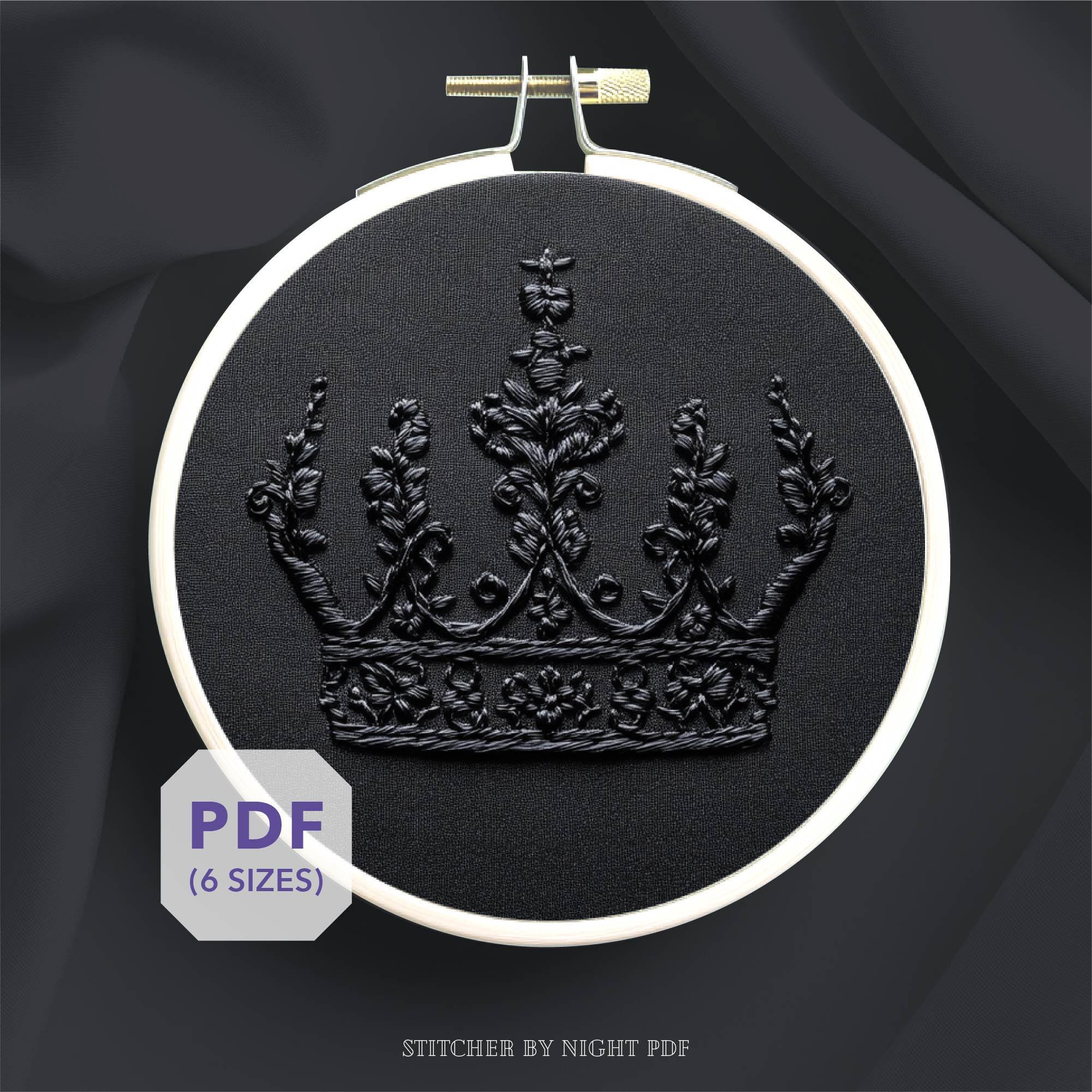 Tangled Crown Embroidery Design * Witchy Stitch Halloween * Gothic