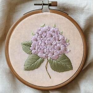 hydrangea embroidery frame * mini hydrangea embroidery designs * hydrangea nursery decor * blue pink hydrangea wall art * cottagecore sweat image 16