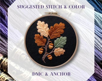 初心者向け刺繍セット * 秋のPDFパターン * 大人向けデジタル