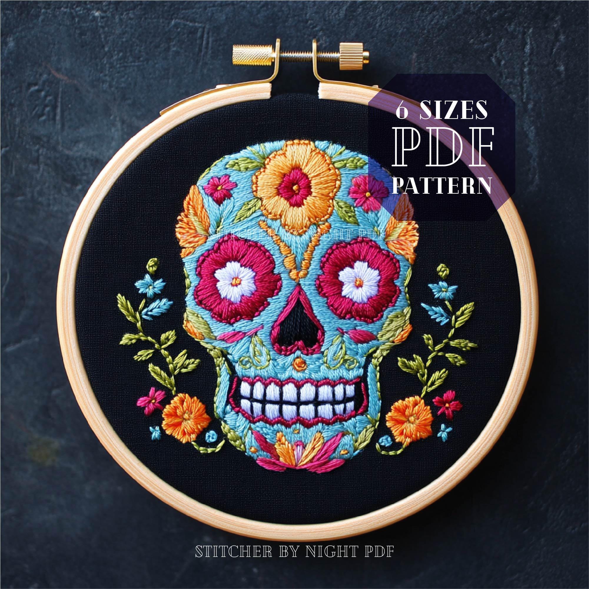 d.i.a 刺繍 スカルトップス シュガースカル刺繍デザイン * カラフルなメキシカンスカル装飾 * 花柄
