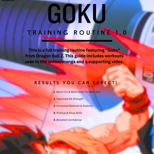 Goku Training Routine 1.0 (anime Workout) - Etsy