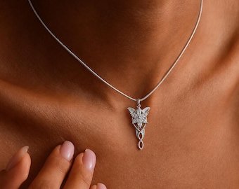 Collar de Arwen, Collar gótico de Eflique Evenstar, Arwen Evenstar, regalo de Navidad y Halloween de Galadriel de los elfos
