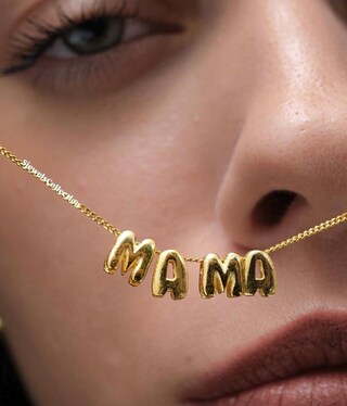 Collana Personalizzata Con Lettera Bolla 3D Iniziale - Placcata Oro 14K