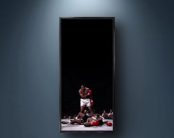 Póster de boxeo de Mike Tyson, arte con efecto goteante, decoración de gimnasio en casa, impresión vertical mate