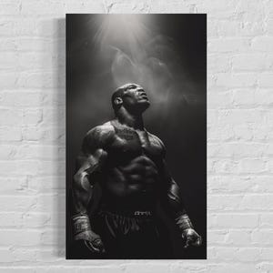 Mike Tyson Iron Mike Boxing Poster - Matte Vertical Posters, Wall Decor for Home Gym, Drippy Print, Boss Boxing Fan Gift, Vertical Wall Art