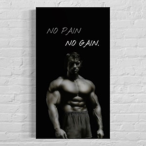Arnold Schwarzenegger Gym Poster, Fitness Wandkunst, Matte Vertikaler Poster Druck, Motivations Kunstdruck, Bodycycling Dekor, Wand Poster,