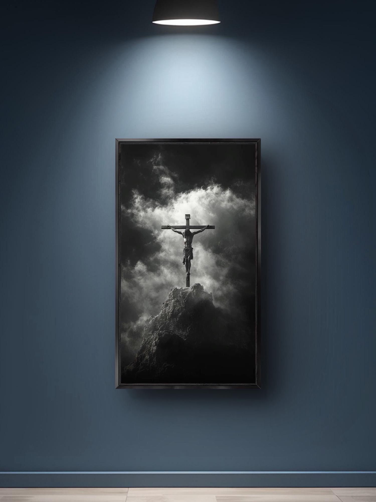 Poster Mural "Jésus Christ, Je Ne Peux Qu'imaginer" - Art Graphique Multicolore - Vertical