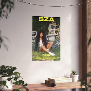 Póster impreso SZA CTRL, arte de pared de buenos días, decoración de dormitorio, póster para dormitorio, póster mate, póster vertical para amantes de la música para todos