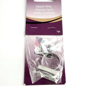Sculpey Premo Square Ring Finding: Polymer Clay Jewelry