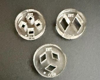 Polymer Clay Express ArtWay/ACE Extruder Acrylic Disc 1" Set - 3 Discs