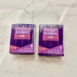 Premo Sculpey 2oz Oven-Bake Polymer Clay - Purple Color - 2 Blocks Set - New