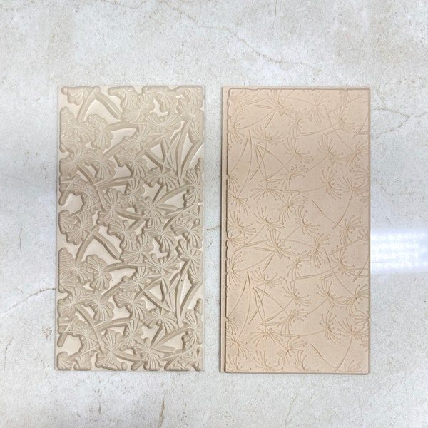 2 Texture Tiles - Dandelion Wish and Dandelion Wish Fine Line