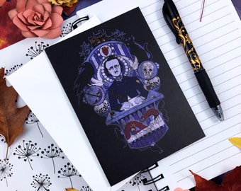 Edgar Allan Poe Greeting Card: Gothic Macabre Author Portrait