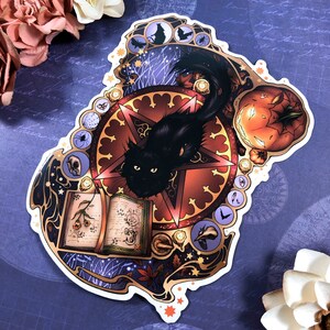 Black Cat Magic: XXL Halloween Vinyl Sticker
