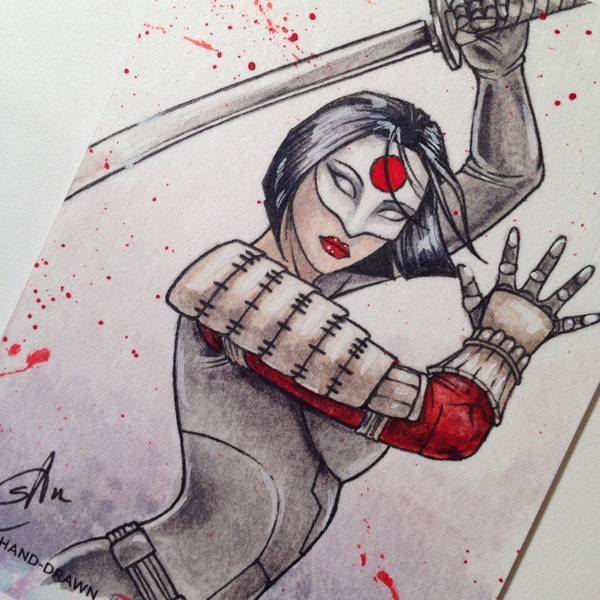 Katana - DC Women of Legend - Artist Proof Sketch Card - Cryptozoic Entertainment, Samantha Johnson