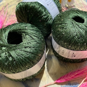 Paillette sequin yarn, 50 gr, 400mt, pailette, sequined, fantasy, fancy yarn, shiny sequin sparkle, Novelty Metallic sequin yarn