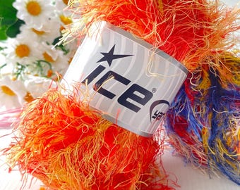 Extra Long Eyelash yarn /Rainbow /100gr /faux fur /batik eyelash yarn / fluffy yarn /costume yarn /chenille yarn /batik fur yarn