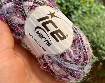 Butterfly Ribbon yarn, Flag Ribbon yarn, Eyelash Yarn /50 Gram /Techno Quinte, glitter yarn, Boucle yarn