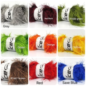 Lange Wimpern Wimpern / 100gr Wimpern Yarn / Ice Yarns Fun Fur Plüsch Puppen /Faux Fur Garn / Chenillegarn
