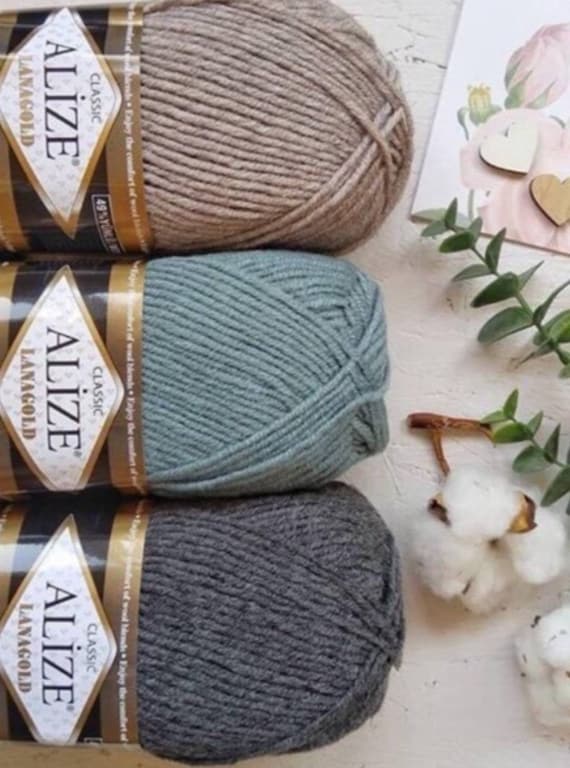 Alize Lanagold classic  PREMIUM /100 gr /wool 49 percent wool and 51 percent acrylic in 54 different colors