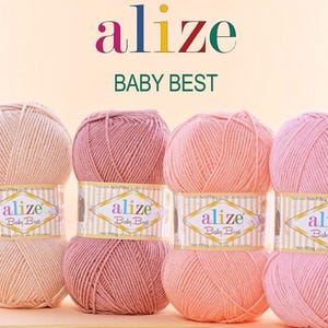 Alize Baby Best Yarn – Anti-Pilling Acrylic Bamboo Blend – Soft Baby Knitting Yarn for Crochet, Blankets, Clothes, Amigurumi
