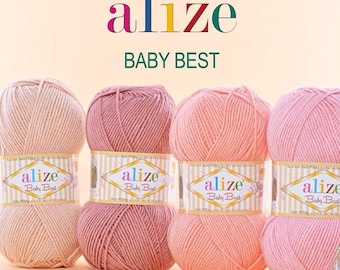 Alize Baby Best Yarn – Anti-Pilling Acrylic Bamboo Blend – Soft Baby Knitting Yarn for Crochet, Blankets, Clothes, Amigurumi