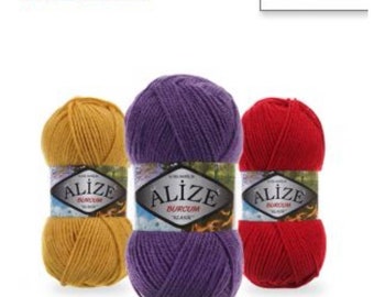 Alize Burcum Classical,Bulky wool yarn,Colorful Knitting,Rainbow Multicolor Gradient,Crochet Winter  Yarn,turkish yarns,Knitting vest yarn