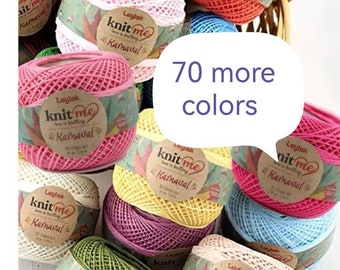 Crochet yarn - knit me karnaval Hand Knitting yarn - 50gr - 118 mt - amigurumi yarn - Lace yarn - embroidery yarn - Decorative work yarn