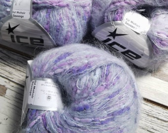 Premium Soft Kid Mohair Yarn 50 grams for Crafting, Crochet, and Knitting, Kid Mohair Crochet and Knitting Yarn