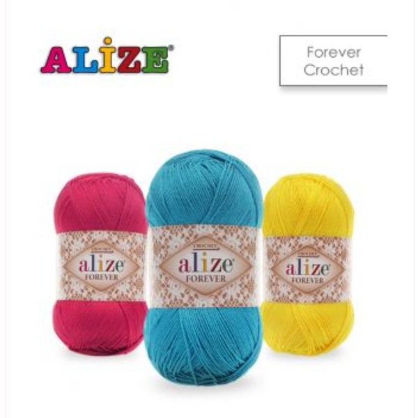 Crochet Pattern / Alize Forever / Crochet Yarn / acrylic Yarn / 100% Microfiber Acrylic / Lace Yarn / Cardigan Yarn / granny square yarn