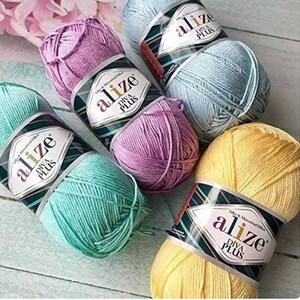 Bikini Yarn - włóczki na stroje kąpielowe - Summer Yarns / włóczka do robienia na drutach / dziergane na szydełku majtki bikini Alize Diva Plus yarn, 100% akryl