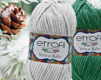 Velvet Amigurumi Soft Yarn - Etrofil Yonca Velvet Hand Knitting Yarns - Baby Blanket Yarn 100 gr  120 mt -amigurumi yarn,balaclava yarn