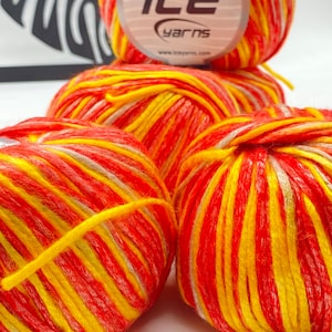 Tencel Yarn / Rockabilly Color Ice Yarns Yarn - 66213 /Rainbow - Batik - Multicolor  - lyocell - rayon - Worsted - 50gr - 125mt waterproof