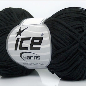 Filato per maglieria Summer Black Sport Soft Cotton 50% cotone 50% acrilico - gomitolo da 50 g - 191 iarde, filato per amigurumi, filato per uncinetto, filato per bikini, sfuso